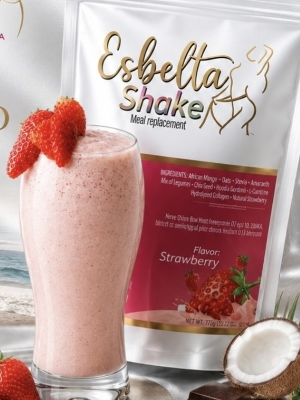 Shake Strawberry Meal Replacement - Pink
